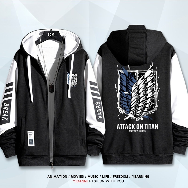 進擊的巨人 調查兵團 手繪連帽衫 春秋舒適外套