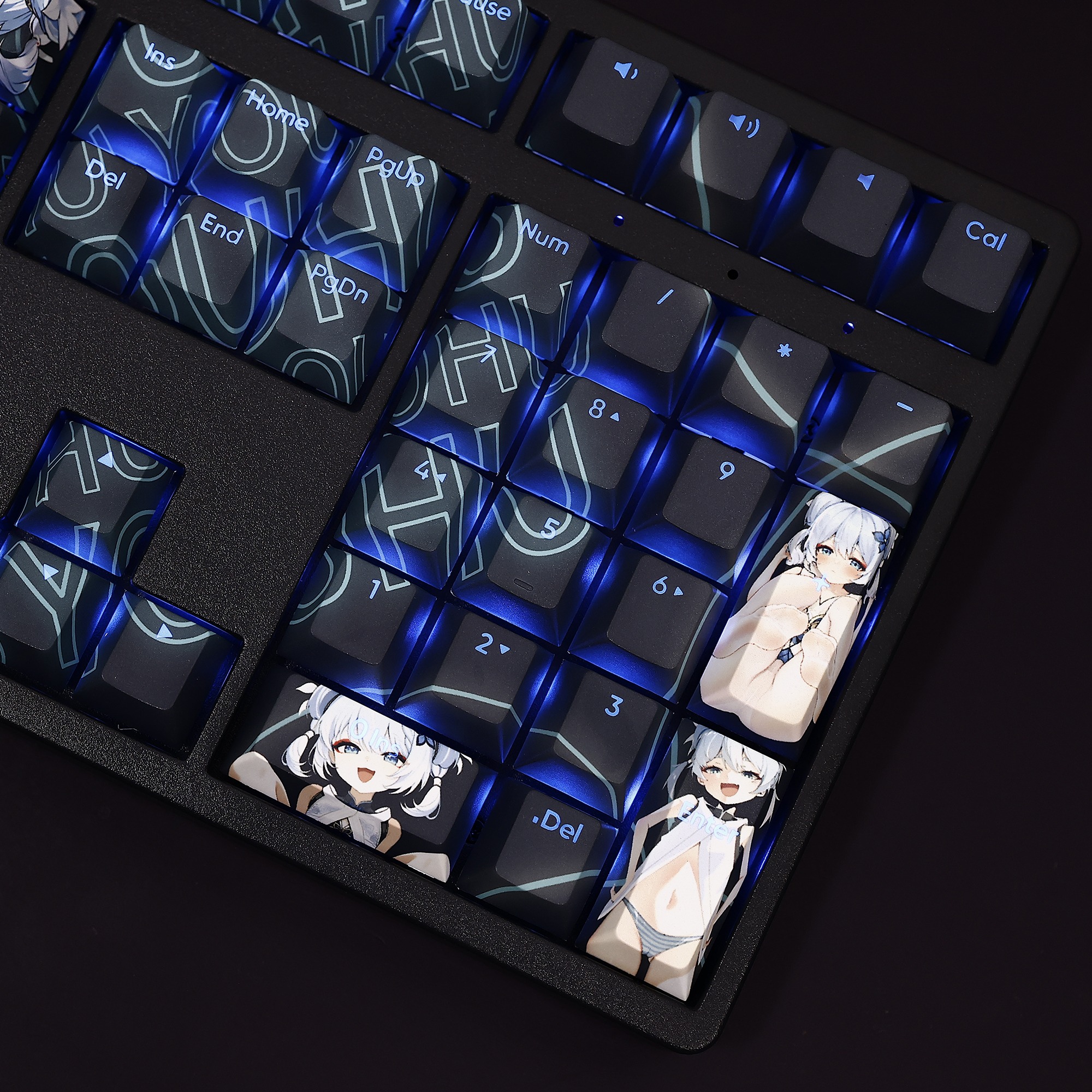 釉湖透光RGB108鍵標準配列衛星軸鍵帽-CASEZONE