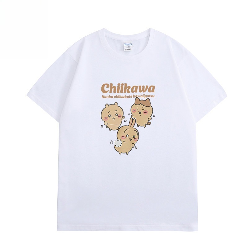 Chiikawa吉伊卡哇 人魚島的秘密 印花短袖T恤