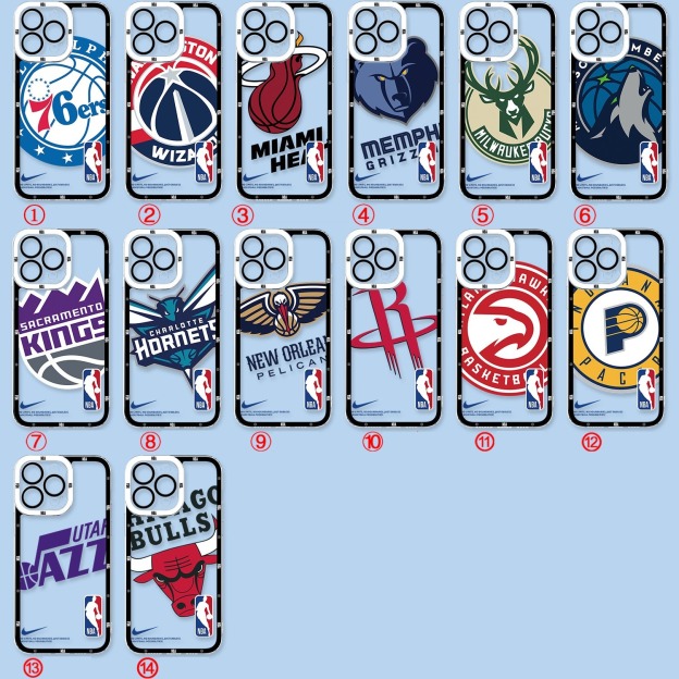 NBA球隊 天使眼透明手機殼
