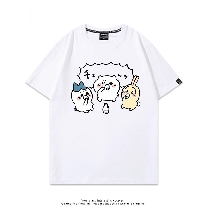 Chiikawa 2025親子情侶男女同款 印花短袖T恤-CASEZONE