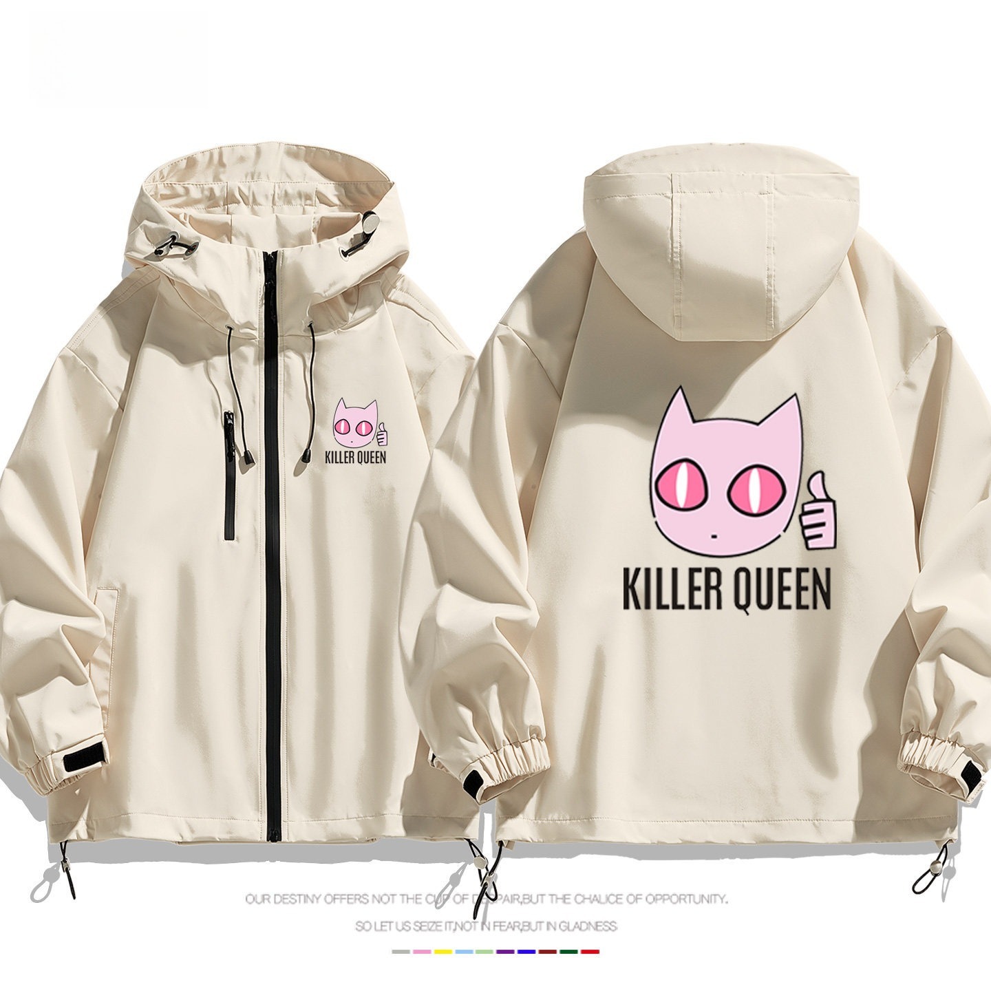 JOJO的奇妙冒險殺手皇后吉良吉影周邊 男女同款秋冬衝鋒衣