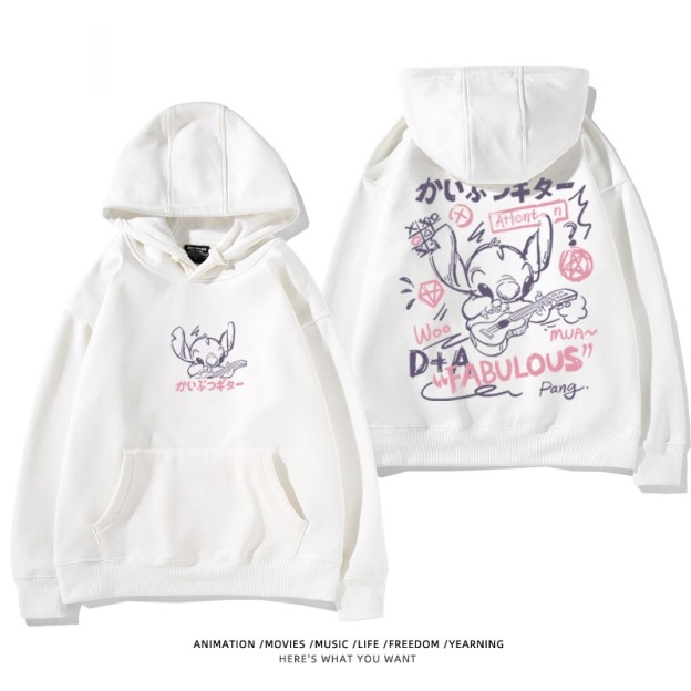 馴龍高手聯名史迪仔新款 親子情侶男女款連帽衛衣-ZUIHANG SHOP
