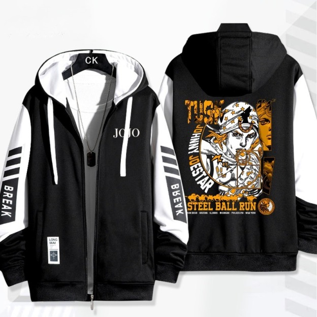 JoJo的奇妙冒險 飆馬野郎 手繪連帽衫 春秋舒適外套