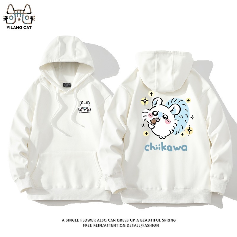 Chiikawa聯名衛衣2025秋冬新款親子情侶裝連帽衛衣