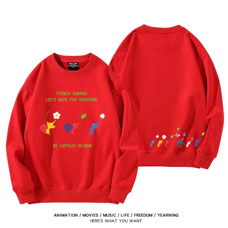皮克敏PIKMIN4聯名男女同款情侶親子 圓領長袖