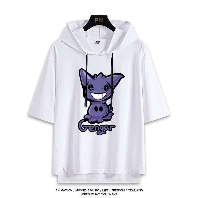 寶可夢新款 親子情侶男女款連帽短袖T恤