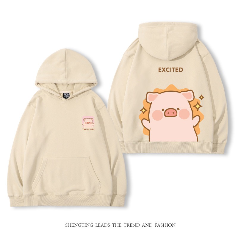 罐頭豬LULU 2025秋冬新款 親子情侶裝連帽衛衣