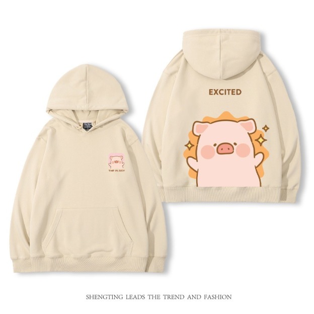 罐頭豬LULU 2025秋冬新款 親子情侶裝連帽衛衣
