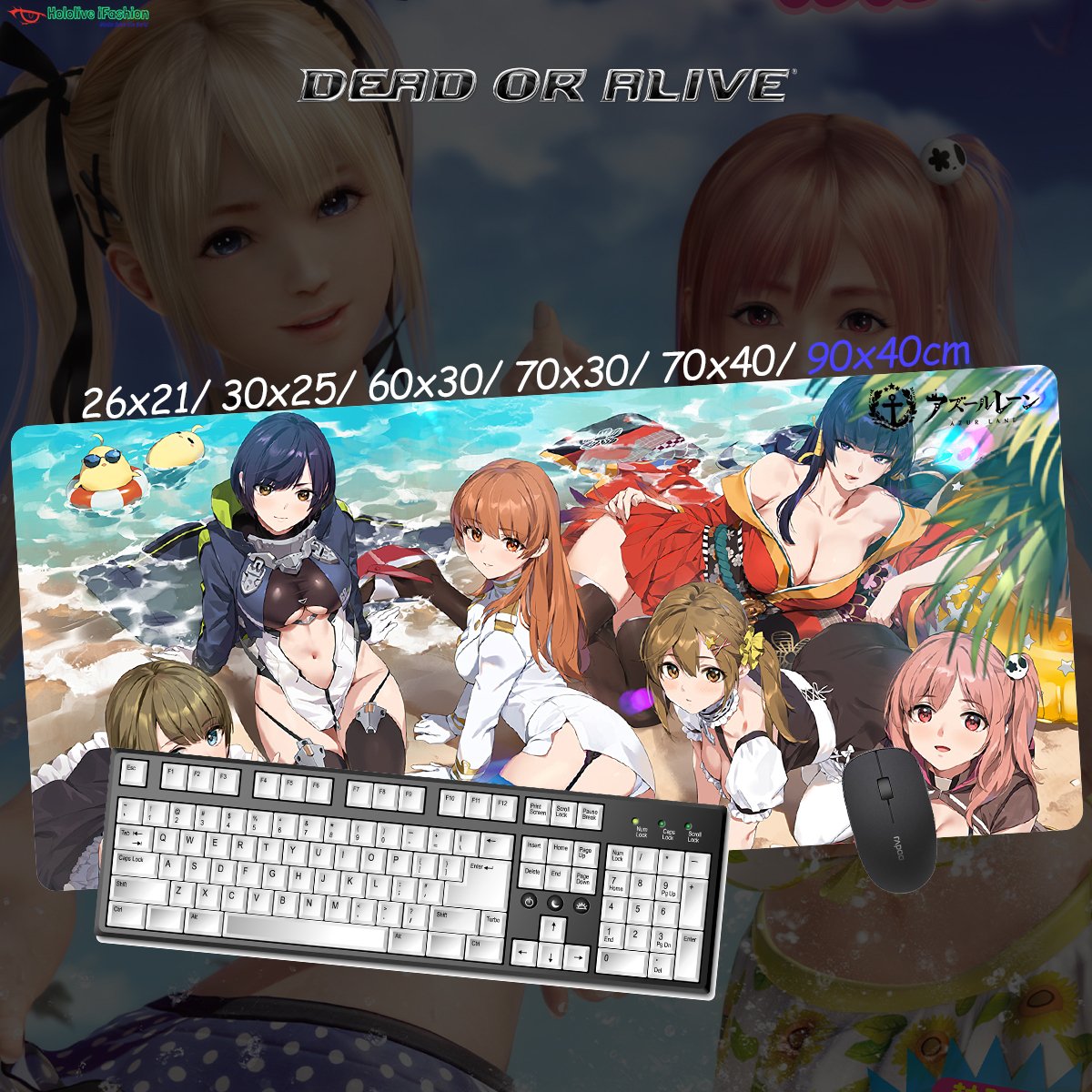 生死格鬥系列 超大鎖邊主題桌墊 布質滑鼠墊