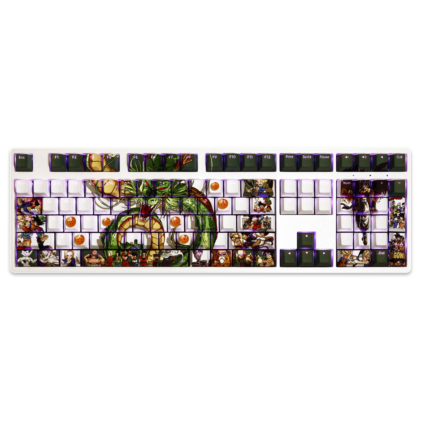 七龍珠透光RGB108鍵標準配列衛星軸鍵帽-CASEZONE