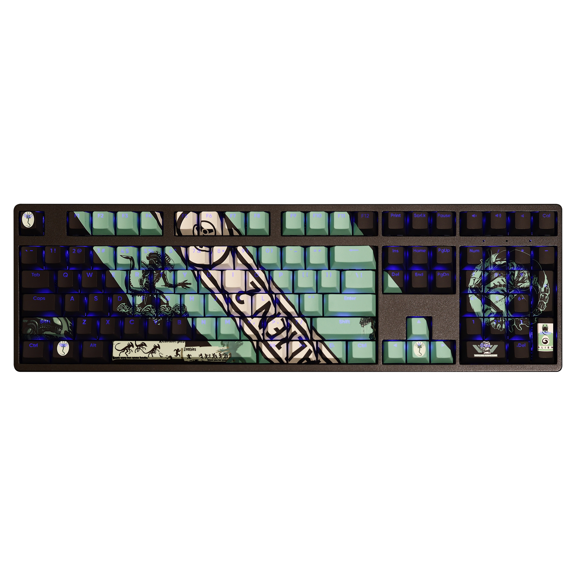 異形Xenomorph透光RGB108鍵標準配列衛星軸鍵帽-CASEZONE