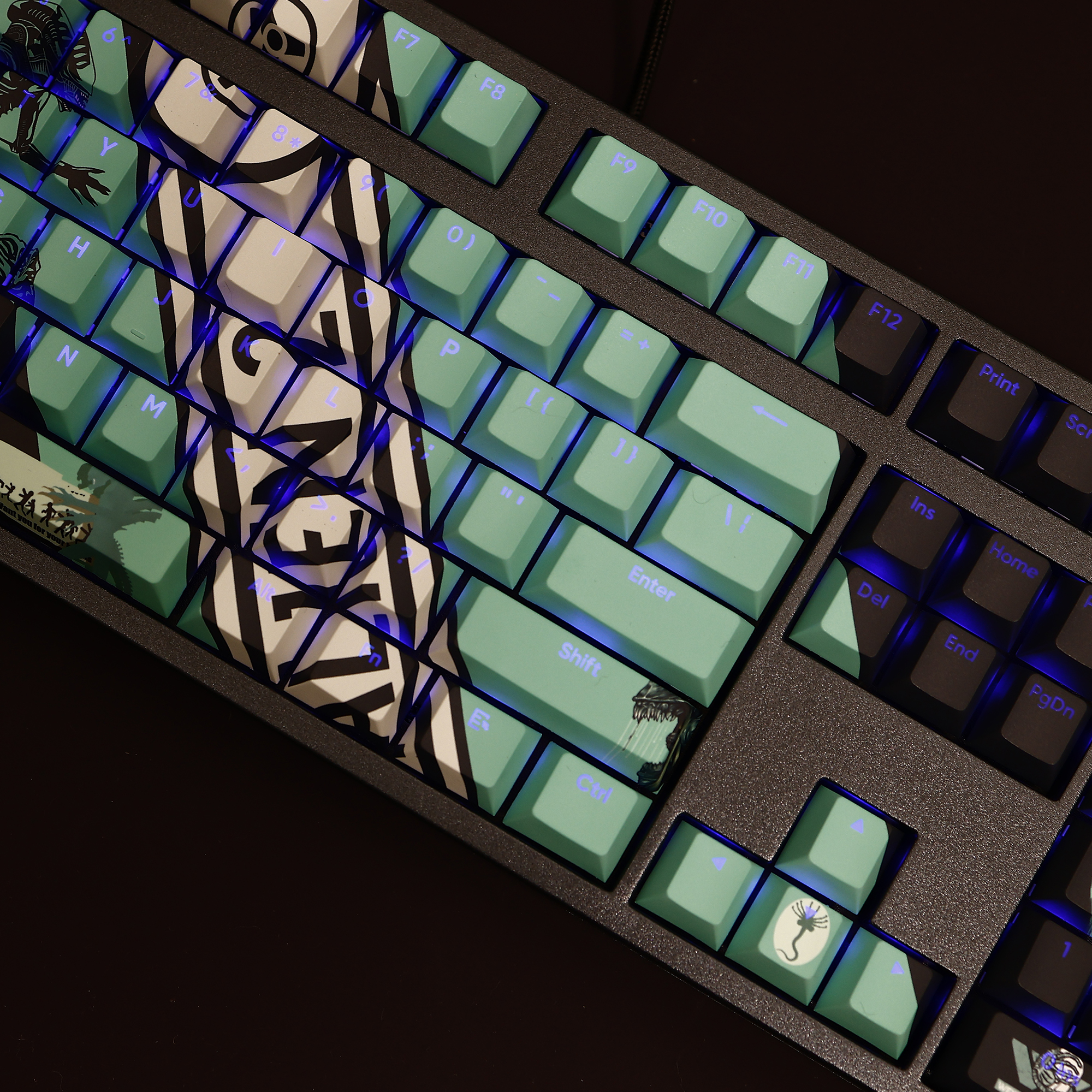 異形Xenomorph透光RGB108鍵標準配列衛星軸鍵帽-CASEZONE