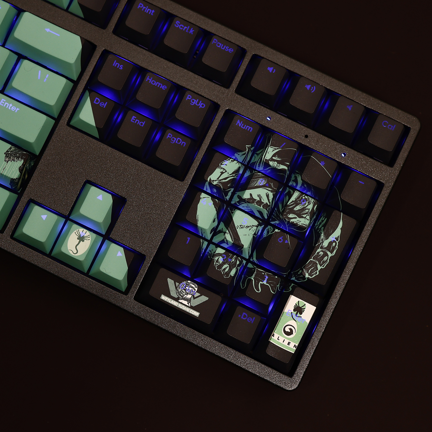 異形Xenomorph透光RGB108鍵標準配列衛星軸鍵帽-CASEZONE