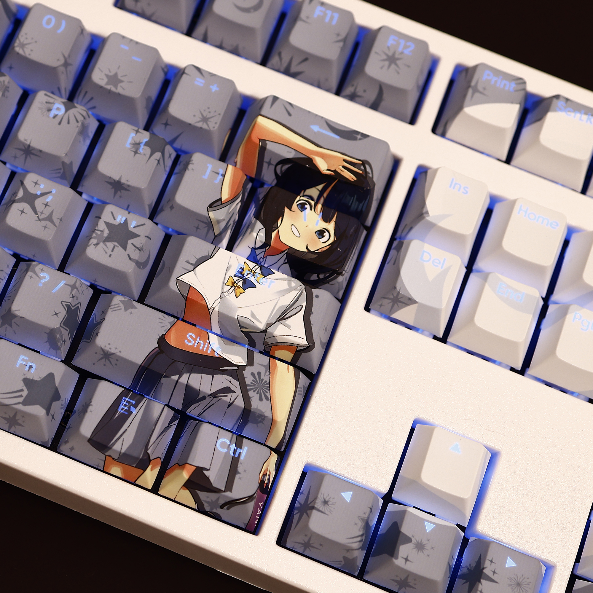 八奈見杏菜透光RGB108鍵標準配列衛星軸鍵帽-CASEZONE