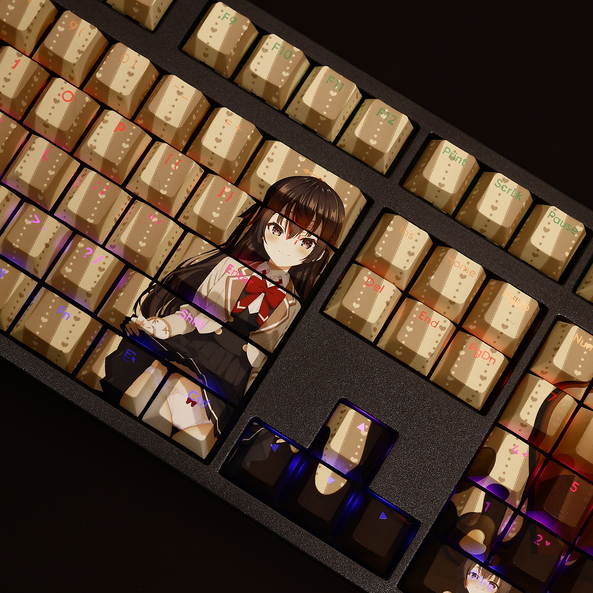 周防有希透光RGB108鍵標準配列衛星軸鍵帽-CASEZONE