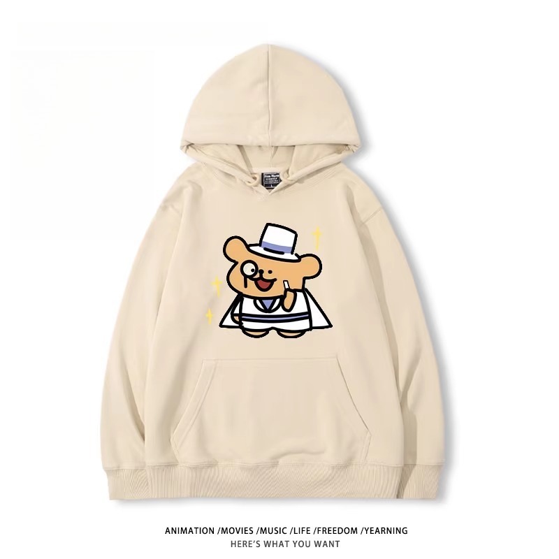 缐條小狗X名偵探柯南新款 親子情侶男女款連帽衛衣