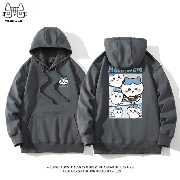 Chiikawa聯名衛衣2025秋冬新款親子情侶裝連帽衛衣