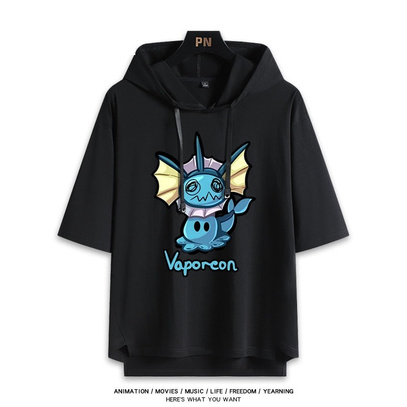 寶可夢新款 親子情侶男女款連帽短袖T恤