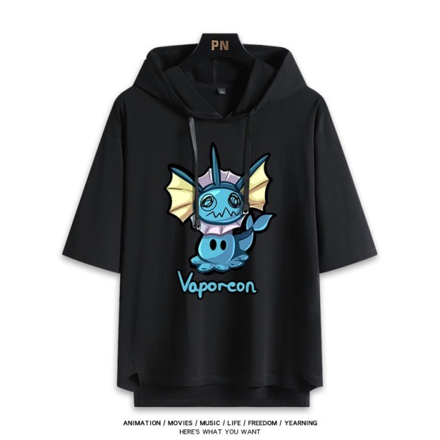 寶可夢新款 親子情侶男女款連帽短袖T恤