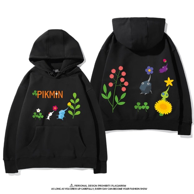 皮克敏PIKMIN4 聯名衛衣新款 親子情侶裝連帽衛衣