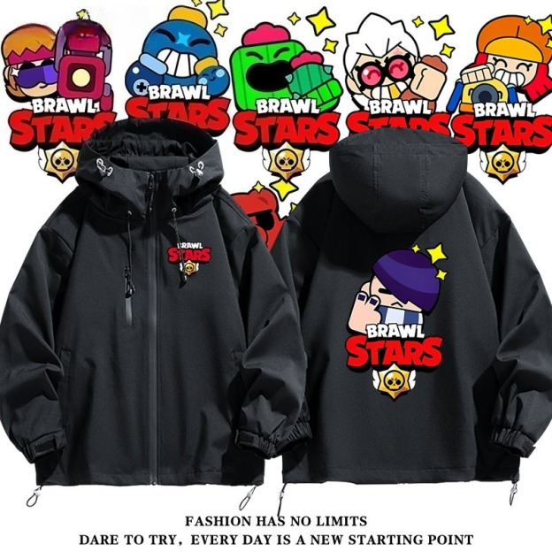 Brawl Stars荒野亂鬥周邊 男女同款秋冬衝鋒衣