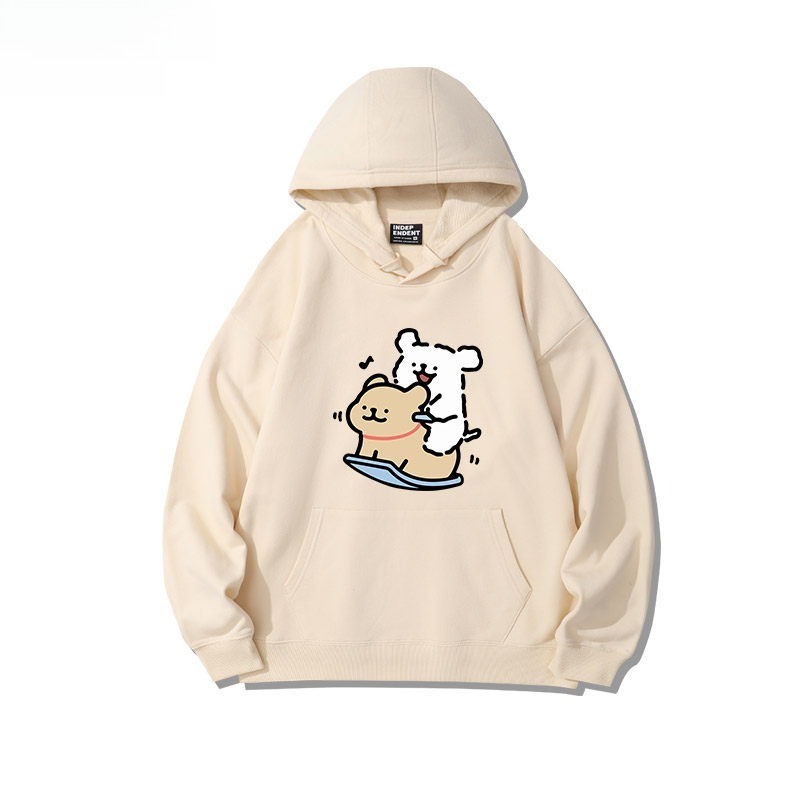 線條小狗 聯名衛衣2026秋冬新款親子情侶裝連帽衛衣