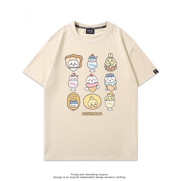 Chiikawa 2025親子情侶男女同款 印花短袖T恤-CASEZONE