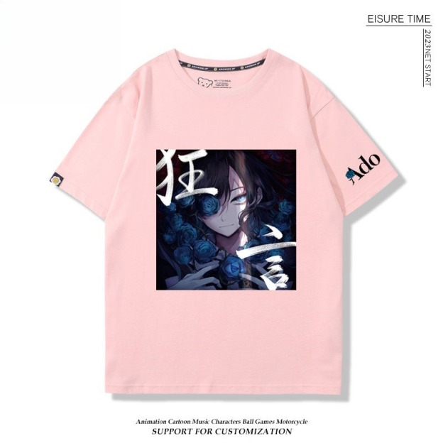 Ado歌手 2026親子情侶男女同款 印花短袖T恤