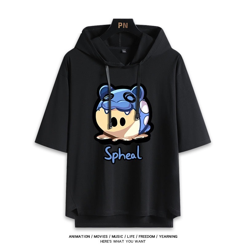 寶可夢新款 親子情侶男女款連帽短袖T恤