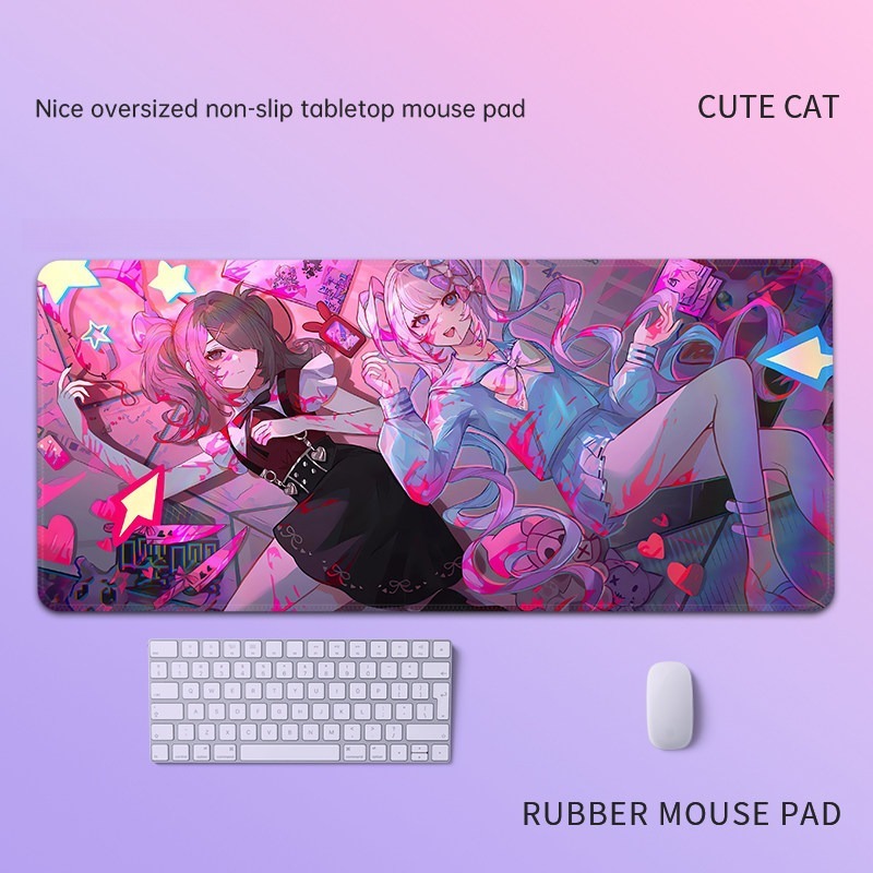 主播女孩重度依賴 主題桌墊 布質滑鼠墊