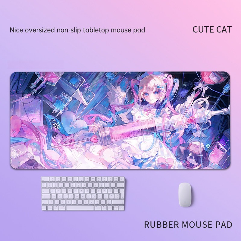 主播女孩重度依賴 主題桌墊 布質滑鼠墊