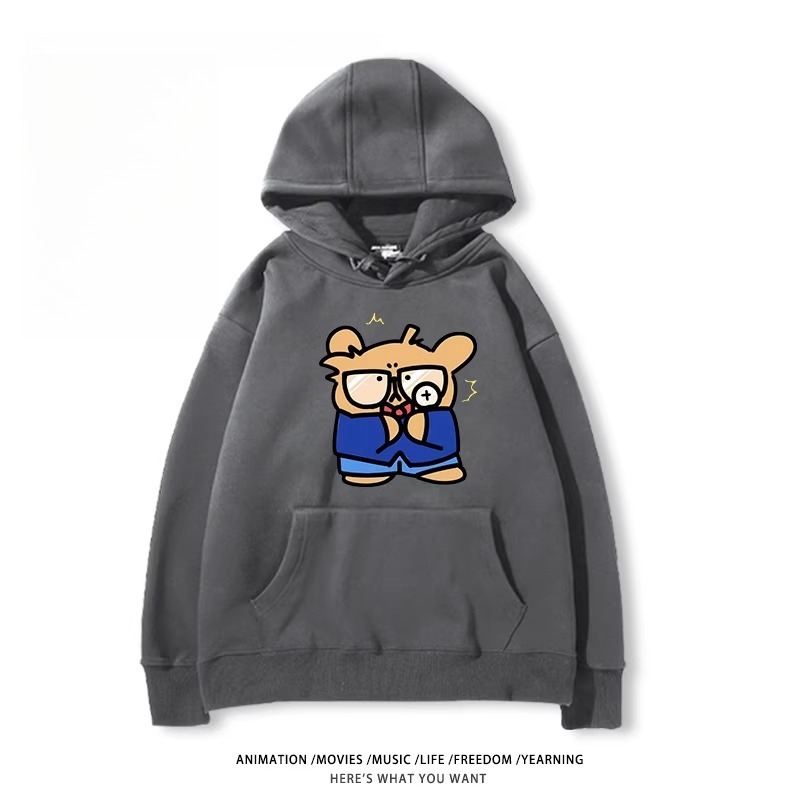 缐條小狗X名偵探柯南新款 親子情侶男女款連帽衛衣
