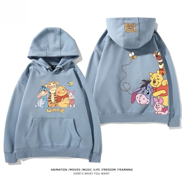 小熊維尼 聯名衛衣2025秋冬新款親子情侶裝連帽衛衣