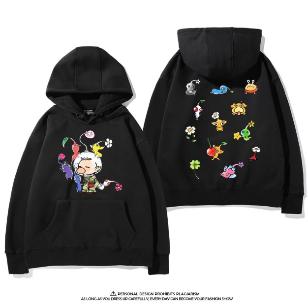 皮克敏PIKMIN4聯名衛衣新款 親子情侶裝連帽衛衣