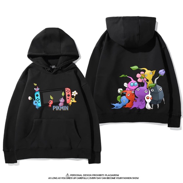 皮克敏PIKMIN4 聯名衛衣新款 親子情侶裝連帽衛衣