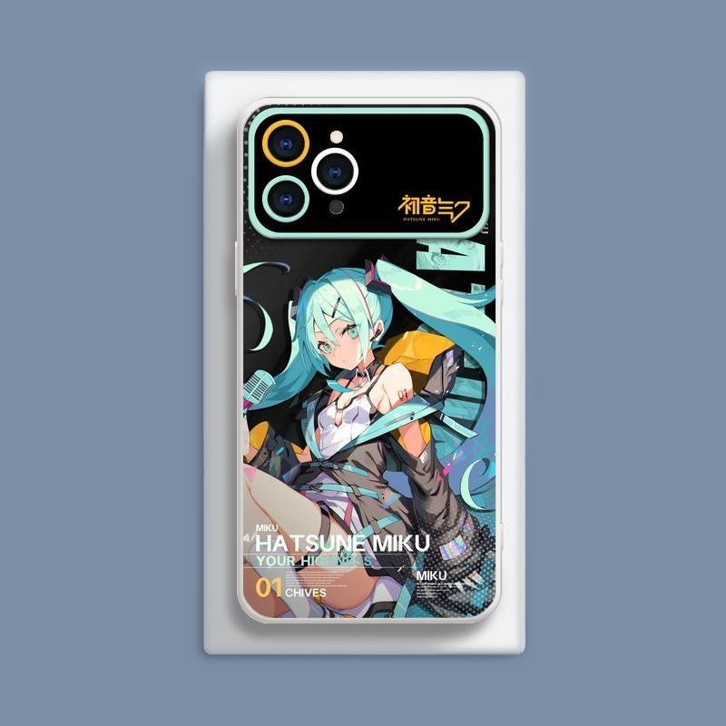 Miku初音未來液態大視窗全包矽膠防摔軟殼-CASEZONE