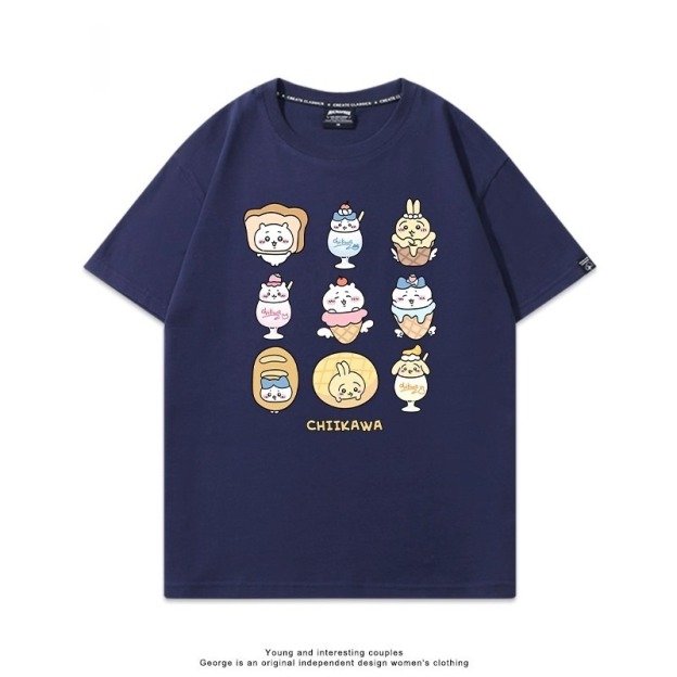 Chiikawa 2025親子情侶男女同款 印花短袖T恤-CASEZONE