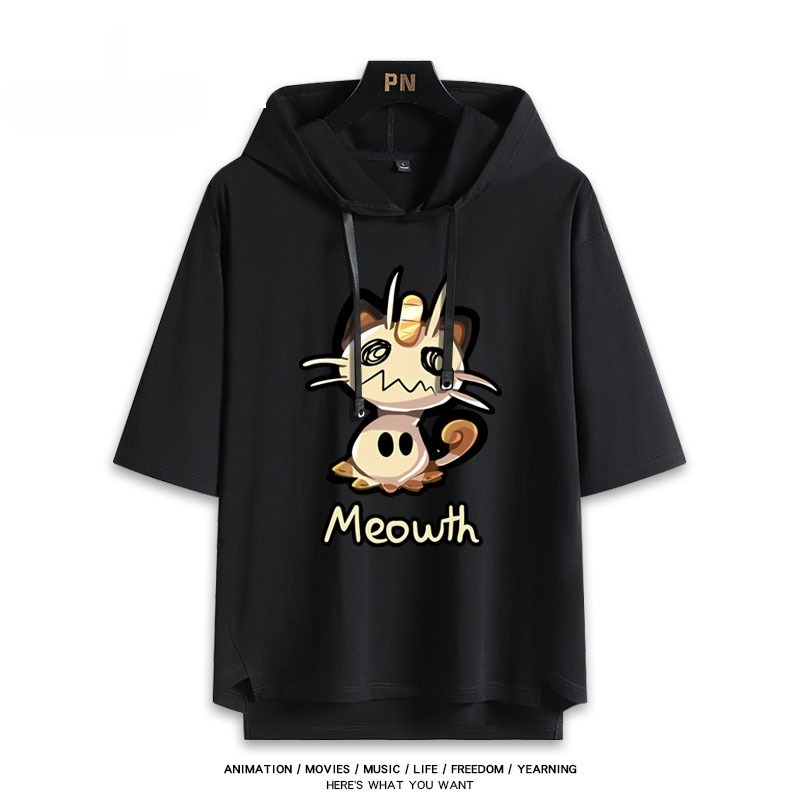 寶可夢新款 親子情侶男女款連帽短袖T恤