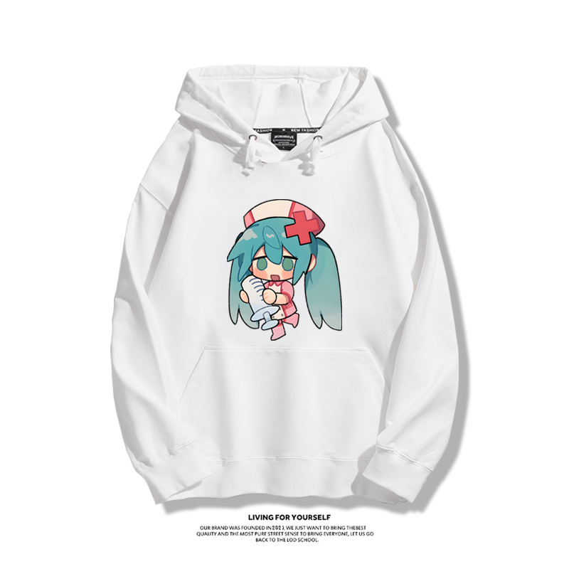 日系Q版初音未來新款 親子情侶男女款連帽衛衣-CASEZONE
