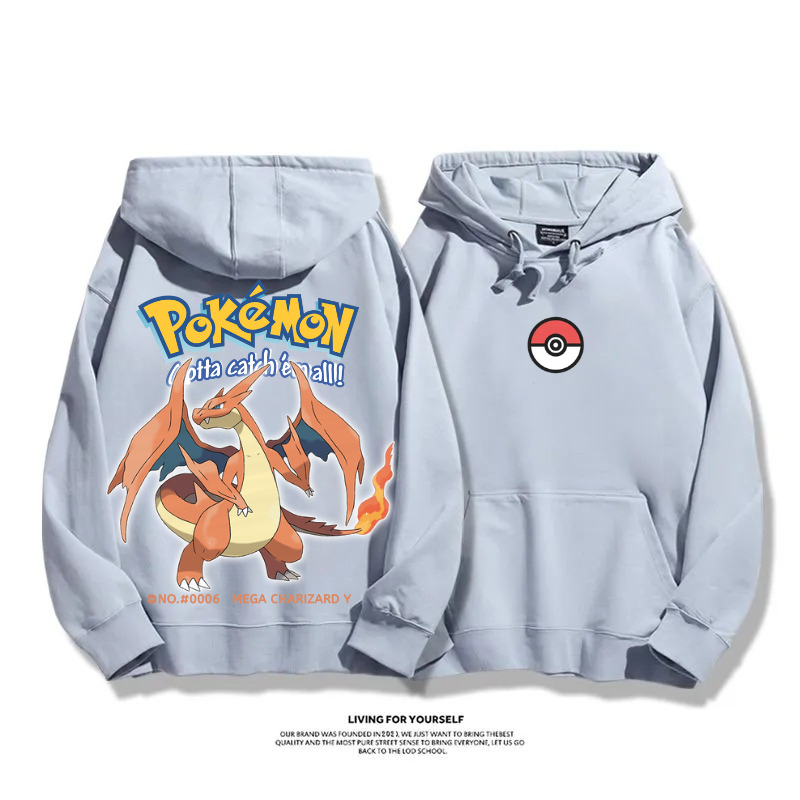 寶可夢 超級進化 2025秋冬新款 親子情侶男女連帽衛衣