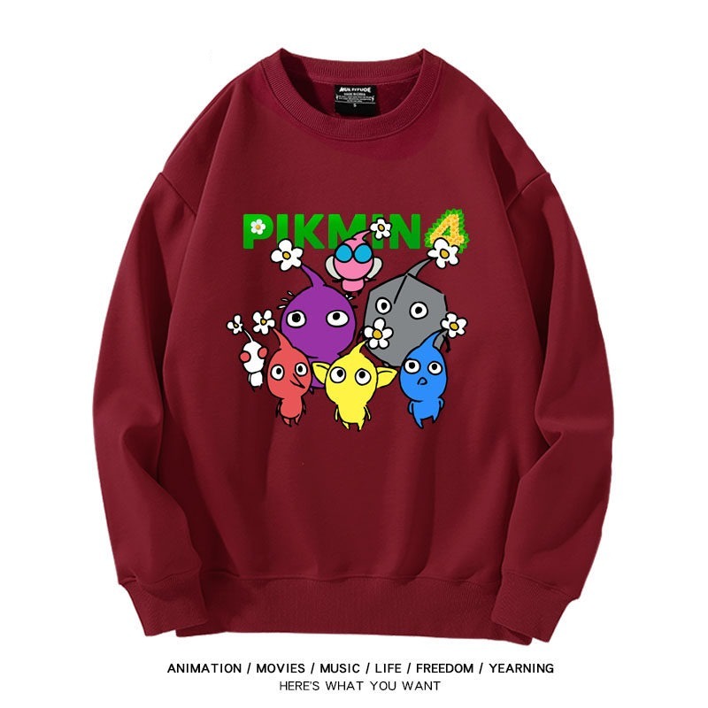 皮克敏PIKMIN4聯名男女同款情侶親子 圓領長袖