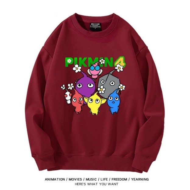 皮克敏PIKMIN4聯名男女同款情侶親子 圓領長袖