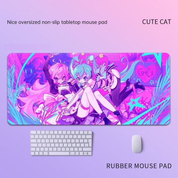 主播女孩重度依賴 主題桌墊 布質滑鼠墊