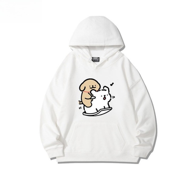 線條小狗 聯名衛衣2026秋冬新款親子情侶裝連帽衛衣