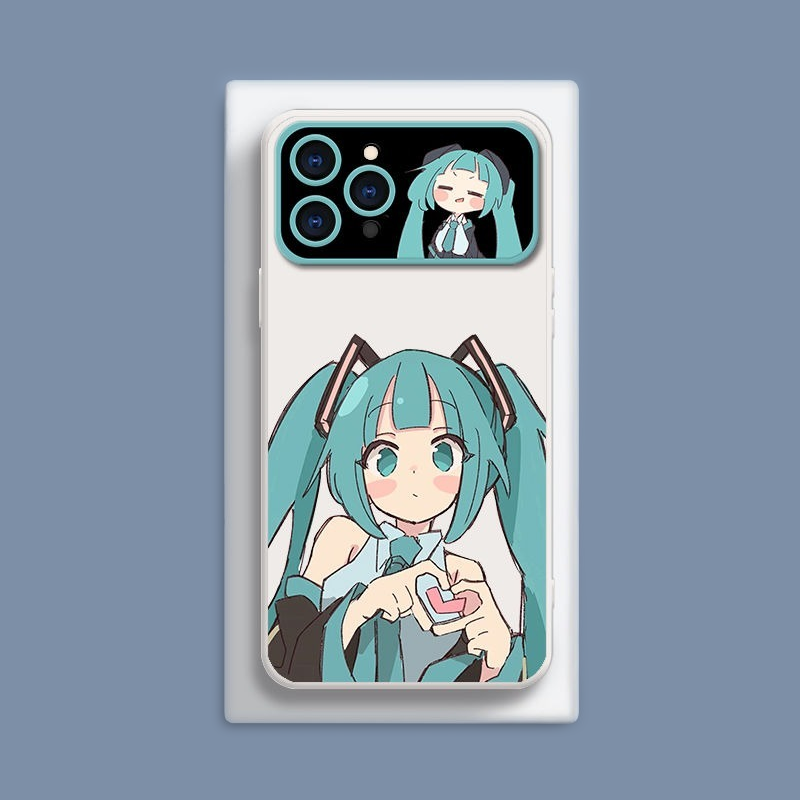 初音未來液態大視窗全包矽膠防摔軟殼-CASEZONE