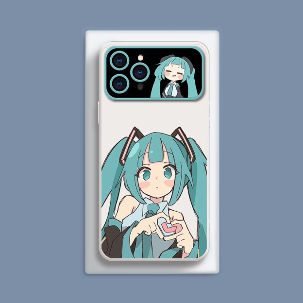 初音未來液態大視窗全包矽膠防摔軟殼-CASEZONE