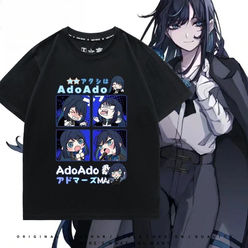 Ado歌手 2026親子情侶男女同款 印花短袖T恤
