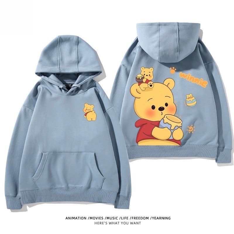 小熊維尼 聯名衛衣2025秋冬新款親子情侶裝連帽衛衣