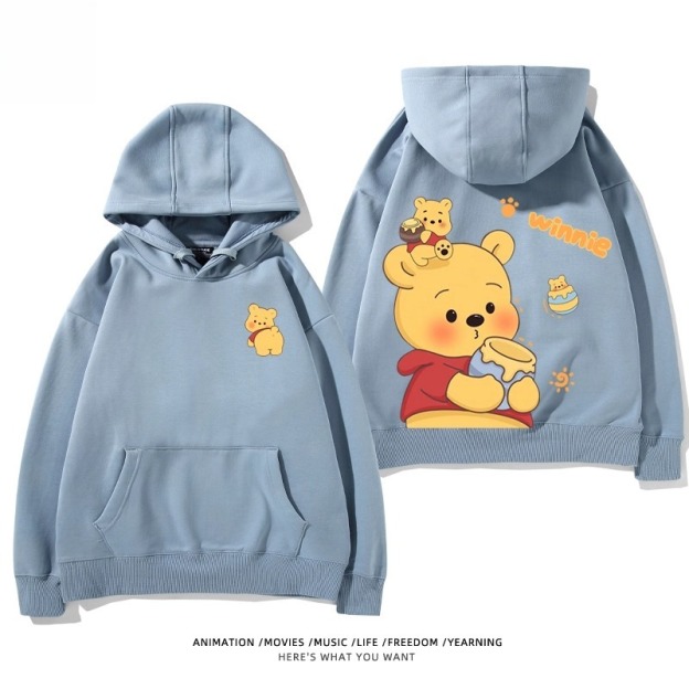 小熊維尼 聯名衛衣2025秋冬新款親子情侶裝連帽衛衣